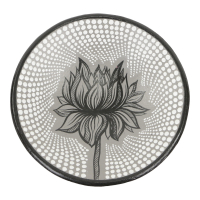 Schaal terracotta stippen lotus S