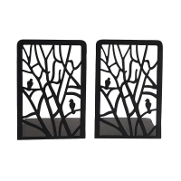 Boekensteun metaal vogels takken