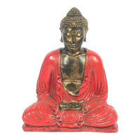 Beeld resin boeddha spiritueel rood