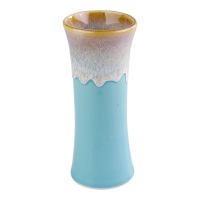 Vaas keramiek dip glazuur lang turquoise M