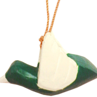 Bird TWB Green, houten kerst ornament 9x2,5x6 cm, Green