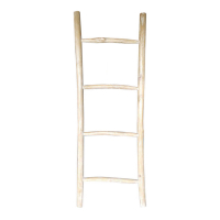 Decoratie ladder hout wit Zuko L