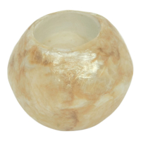 Waxinehouder schelp Manu beige