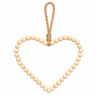 Kralen hanger hart naturel S