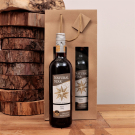 Cadeau wijntas 2 flessen met venster set10