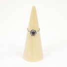 Ring zilver Mt. 9/60 Granaat HR279