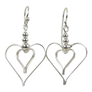 Oorhanger Open Harten, zilver SP7000