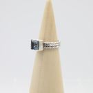 Ring zilver Mt. 9/60 Sky Topaas RAJ14