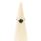 Ring zilver Mt. 9/60 Zwarte Onyx M0671