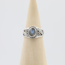 Ring zilver Mt. 8/57 Labradoriet HR116