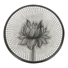 Schaal terracotta stippen lotus S