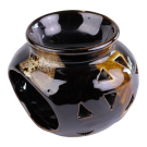 Oliebrander keramiek dip glazuur bol bruin