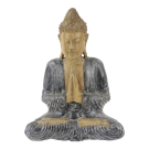 Suar houten Boeddha, 25 cm model 2 Black Wash