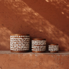 Mand schelp Kazuri Set 3