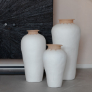 Vaas terracotta Longa rotan M