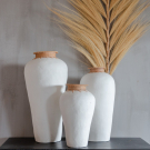 Vaas terracotta Longa rotan M