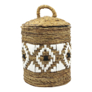 Basket banana leaf lid Aspen S