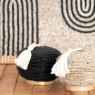 Offermand rond Mori beige S