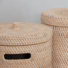 Basket with lid rattan Zazu M