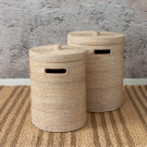 Basket with lid rattan Zazu S