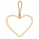 Kralen hanger hart naturel S