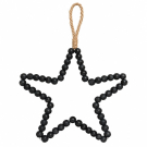 Kralen hanger ster zwart S